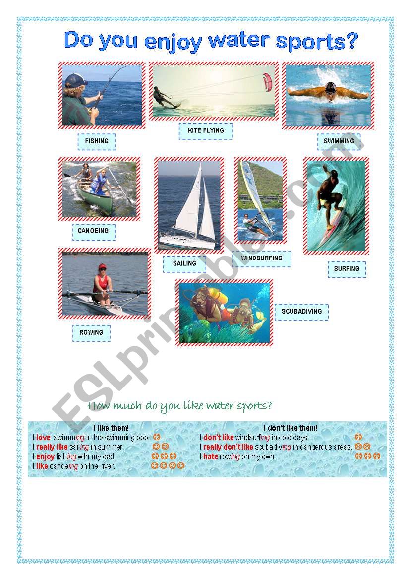 do you enjoy water sports? (presentation)