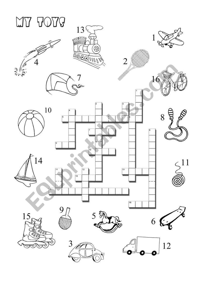 Toys Crossword worksheet