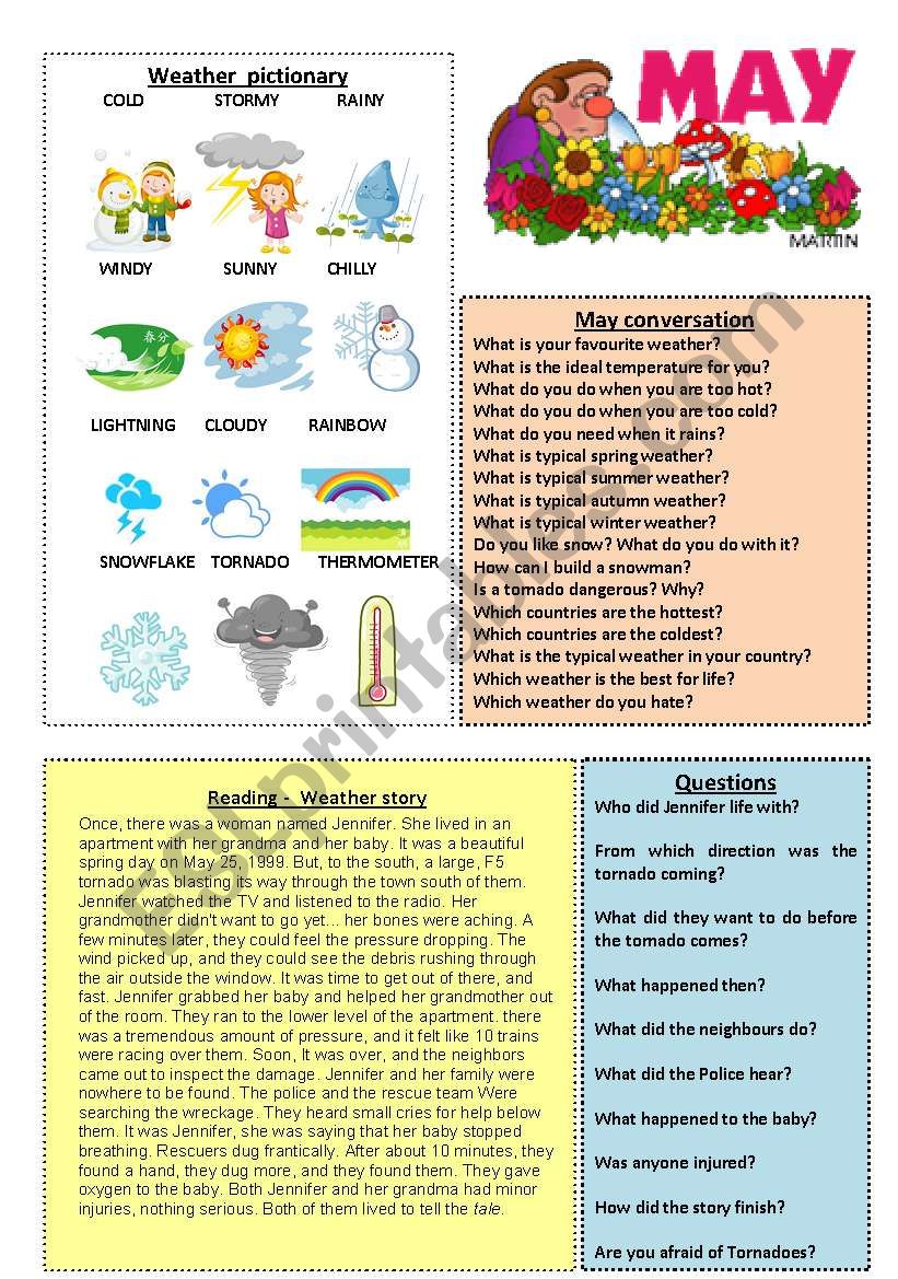 May worksheet 5/12 (talk, read, discuss)