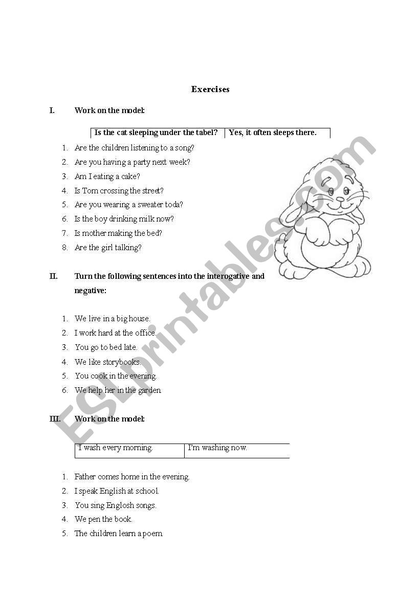 Practising Present simple, continuous and past simple