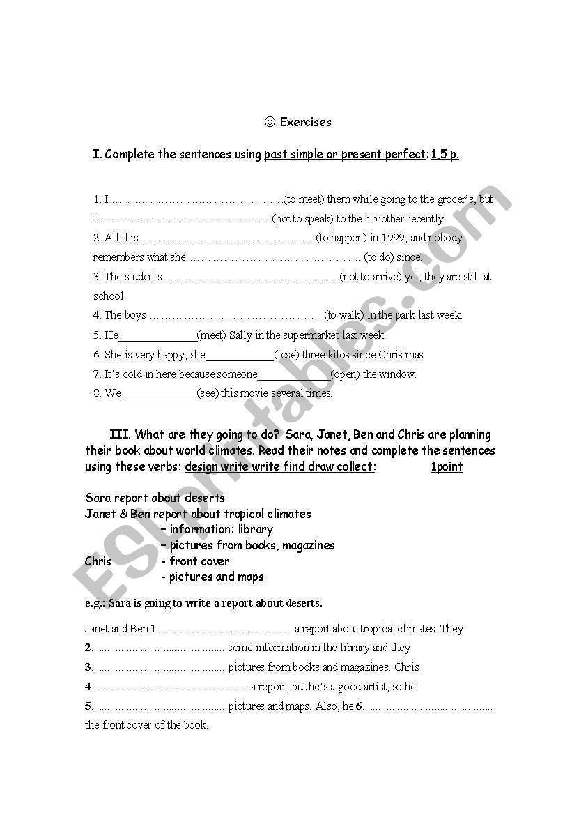 past perfect, present perfect, zero conditional