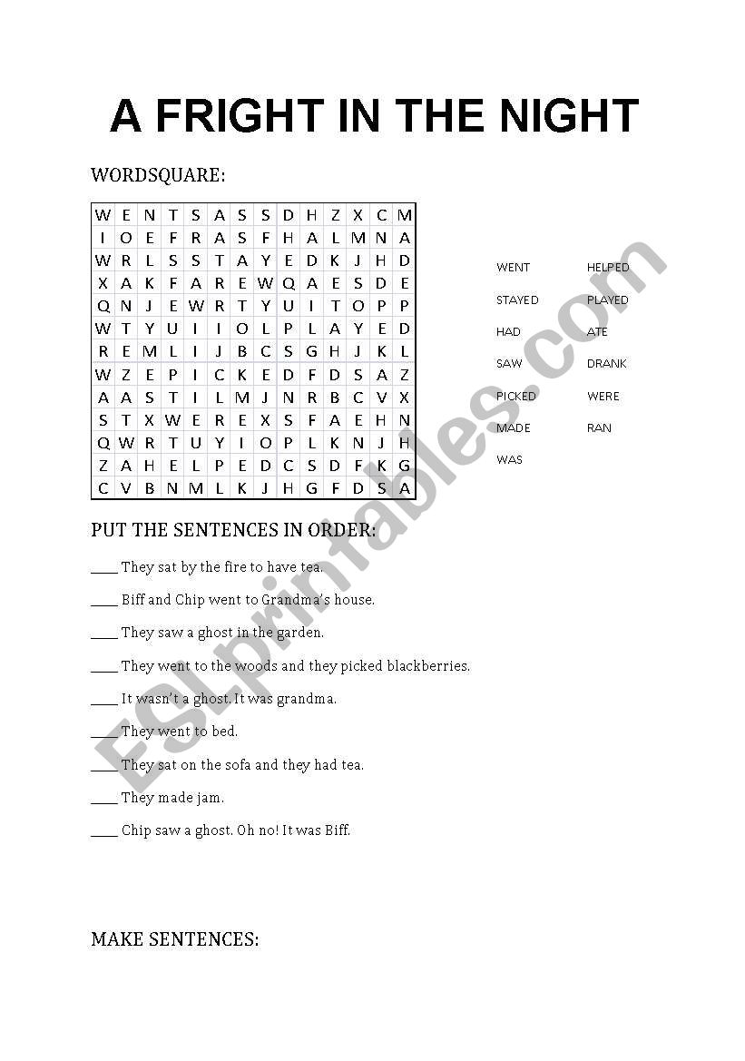 reader worksheet