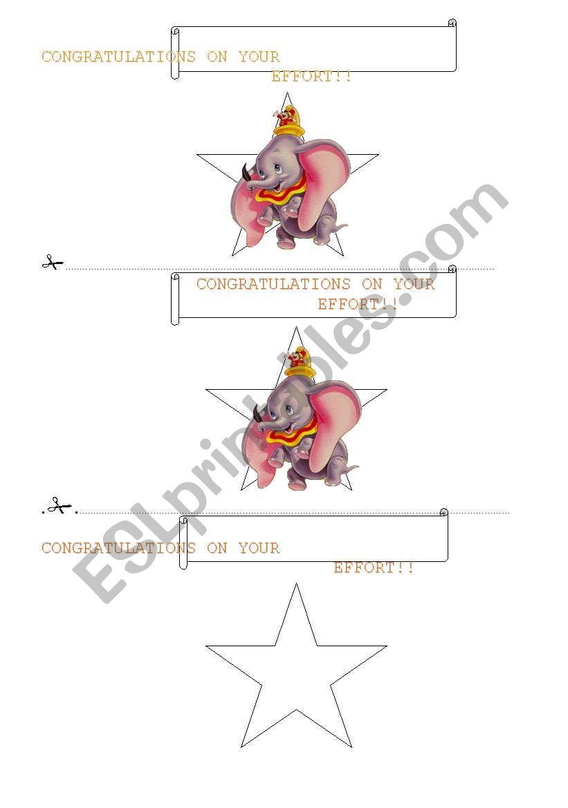 reward worksheet