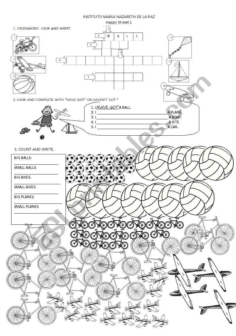 TOYS, HAVE GOT, NUMBERS 11-20, BIG/SMALL