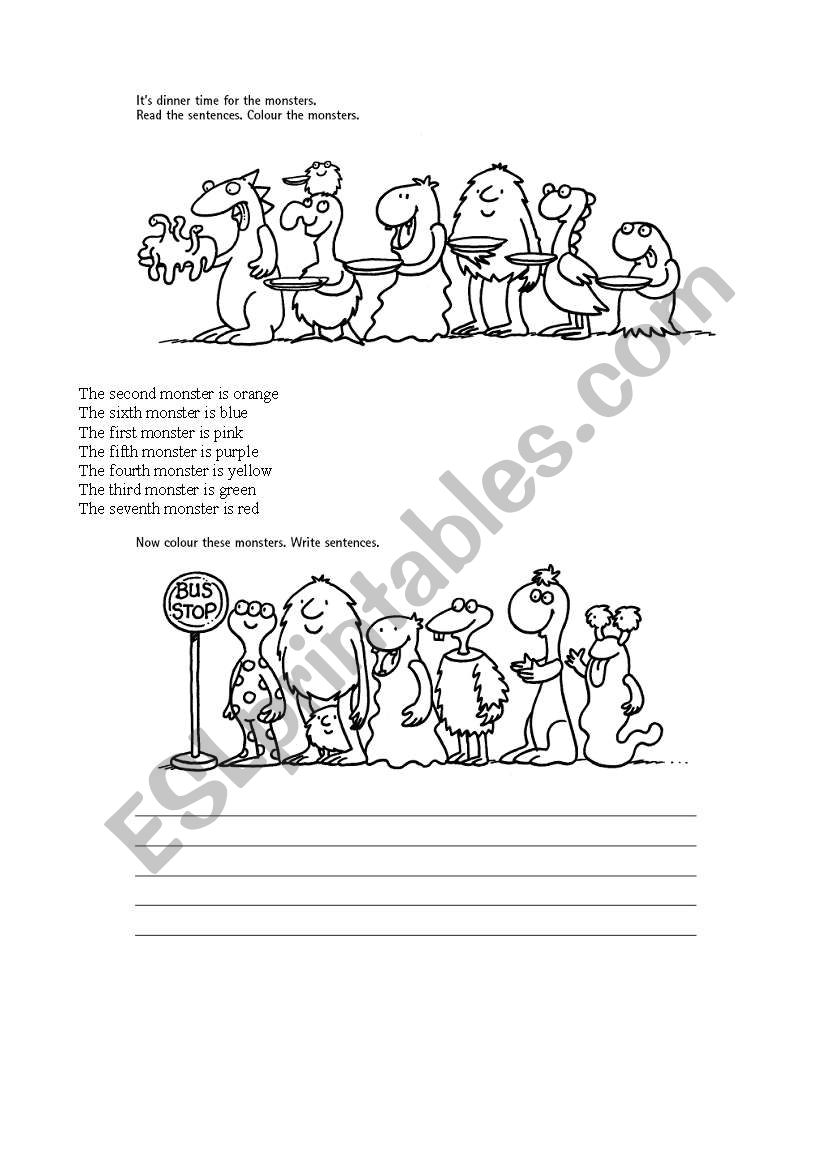 numbers and colours worksheet