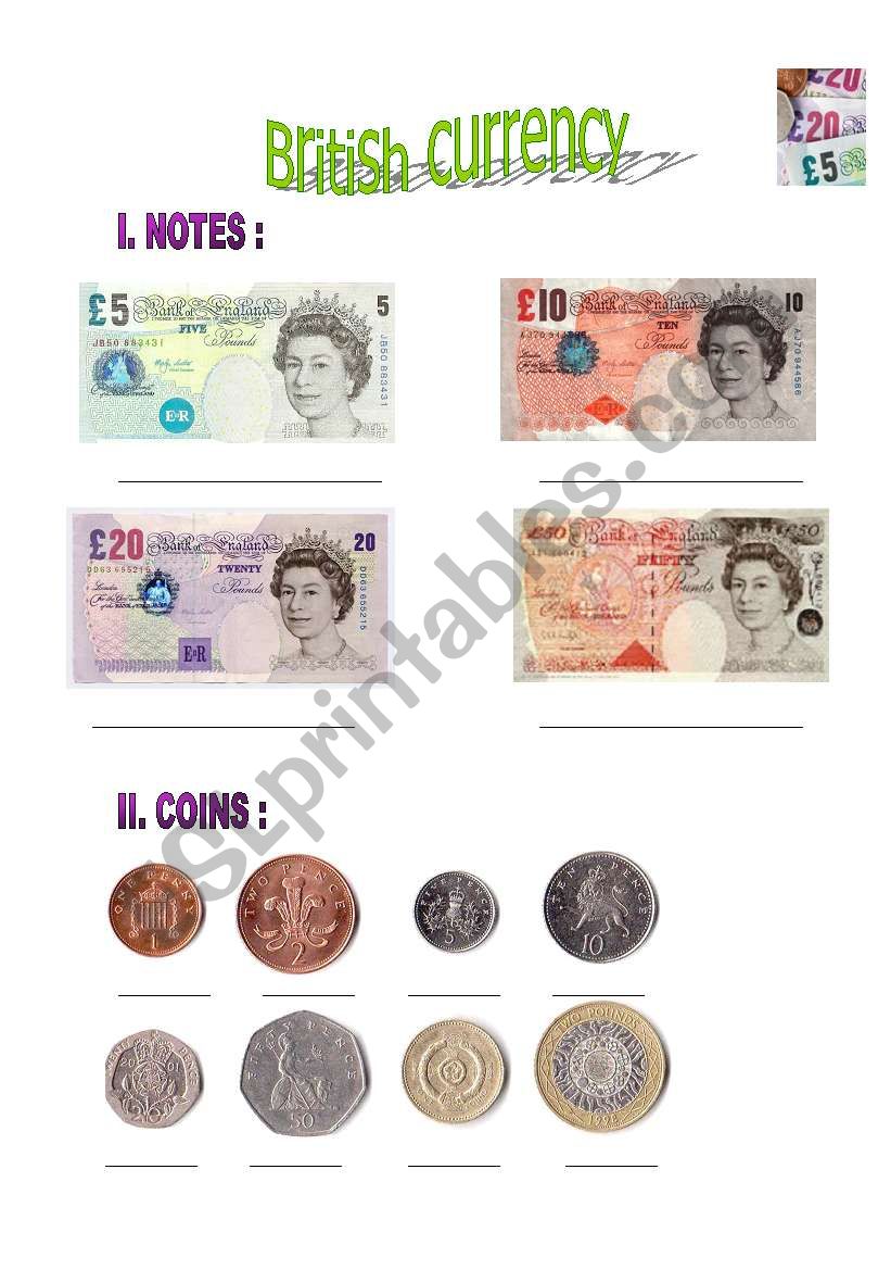 British money and going shopping