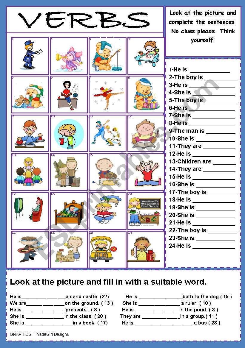 Verbs With S Worksheet