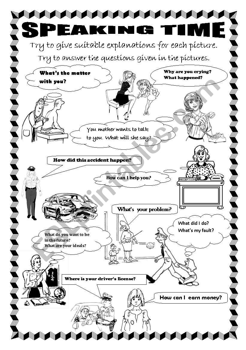 speaking activity & role play worksheet