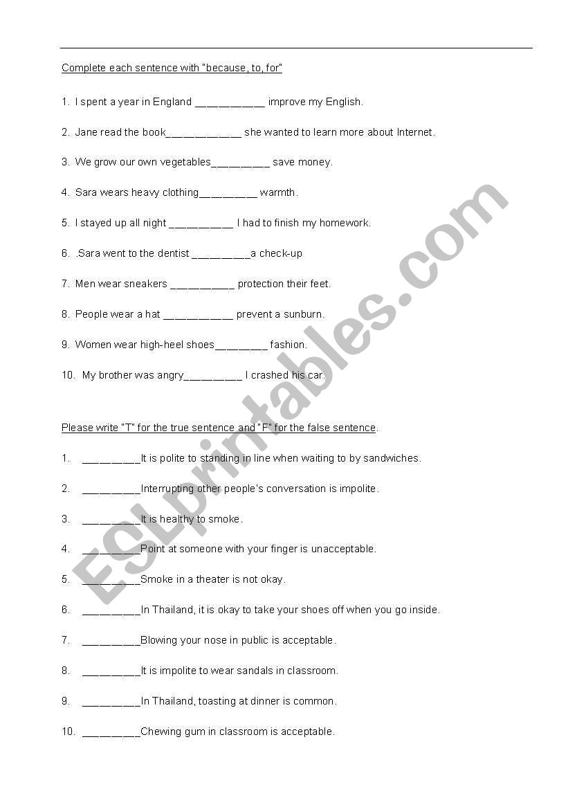 infinitve & gerund exercise worksheet