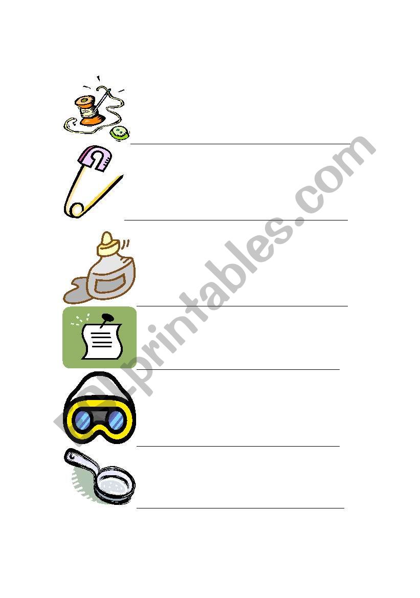 TOOLS worksheet