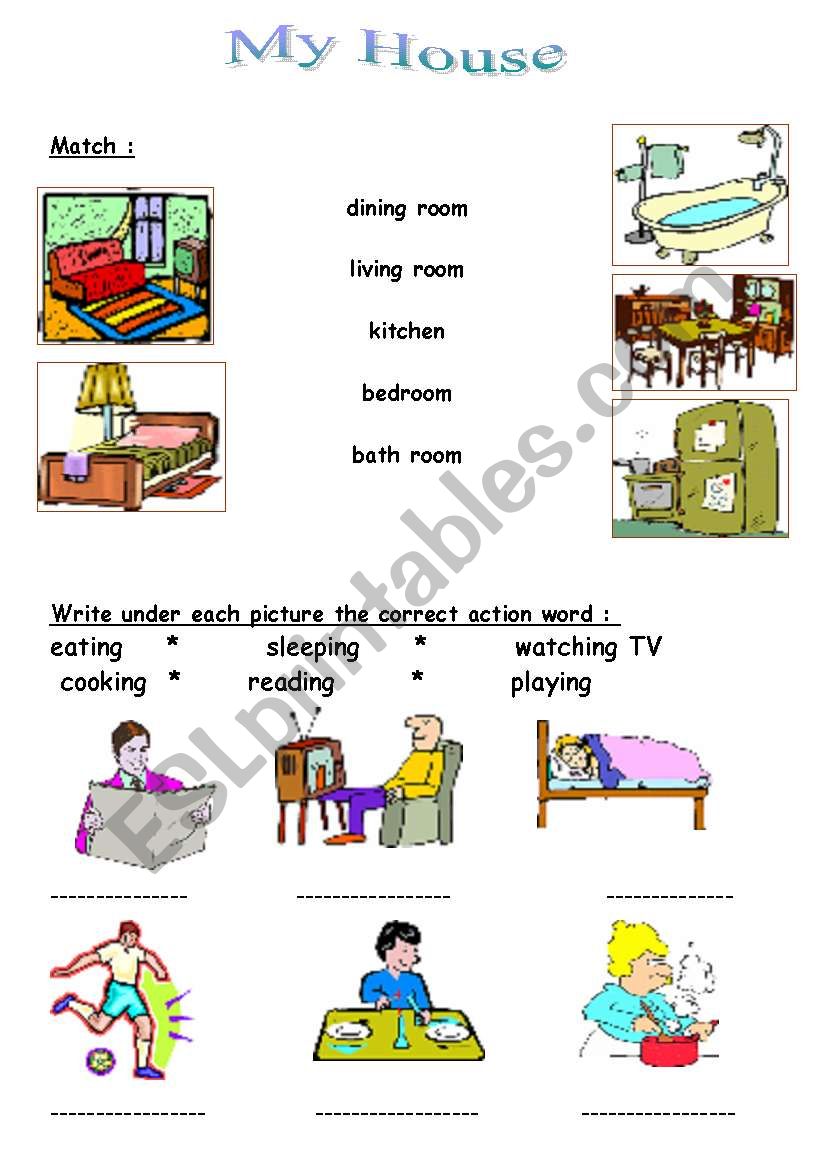house- grammer actions -shaps - color