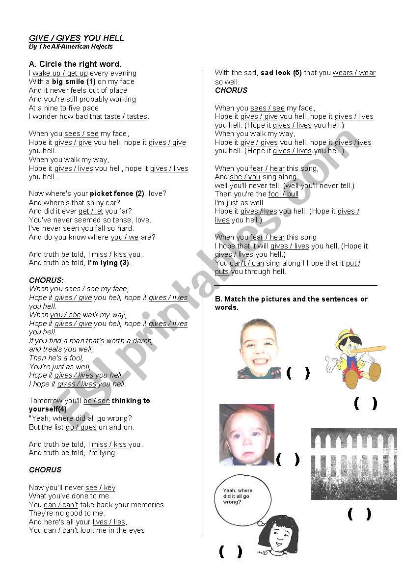 Gives you Hell - All American Rejects (Song Class)