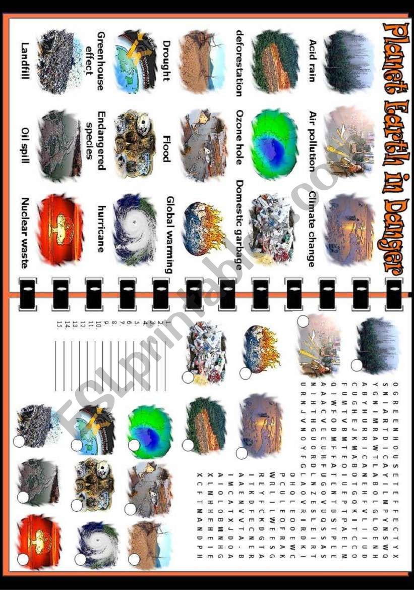 Planet Earth in Danger worksheet