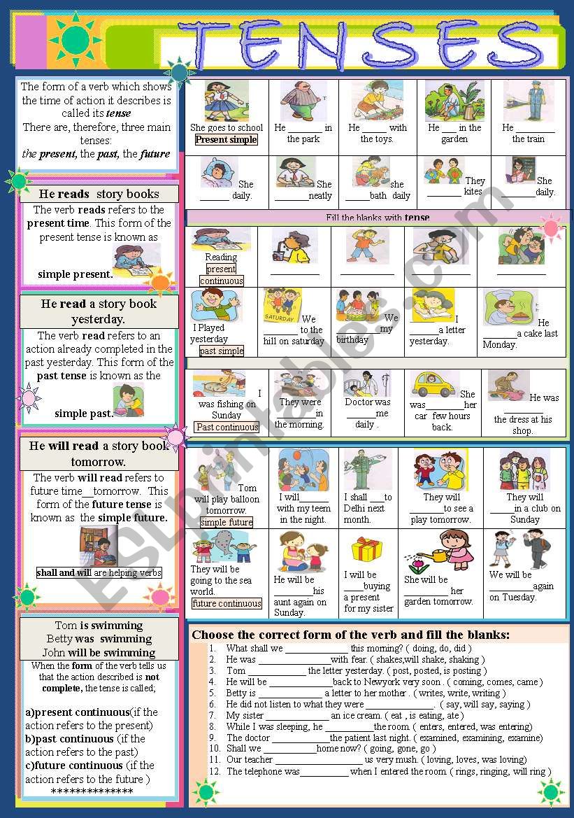 VERB TENSES worksheet