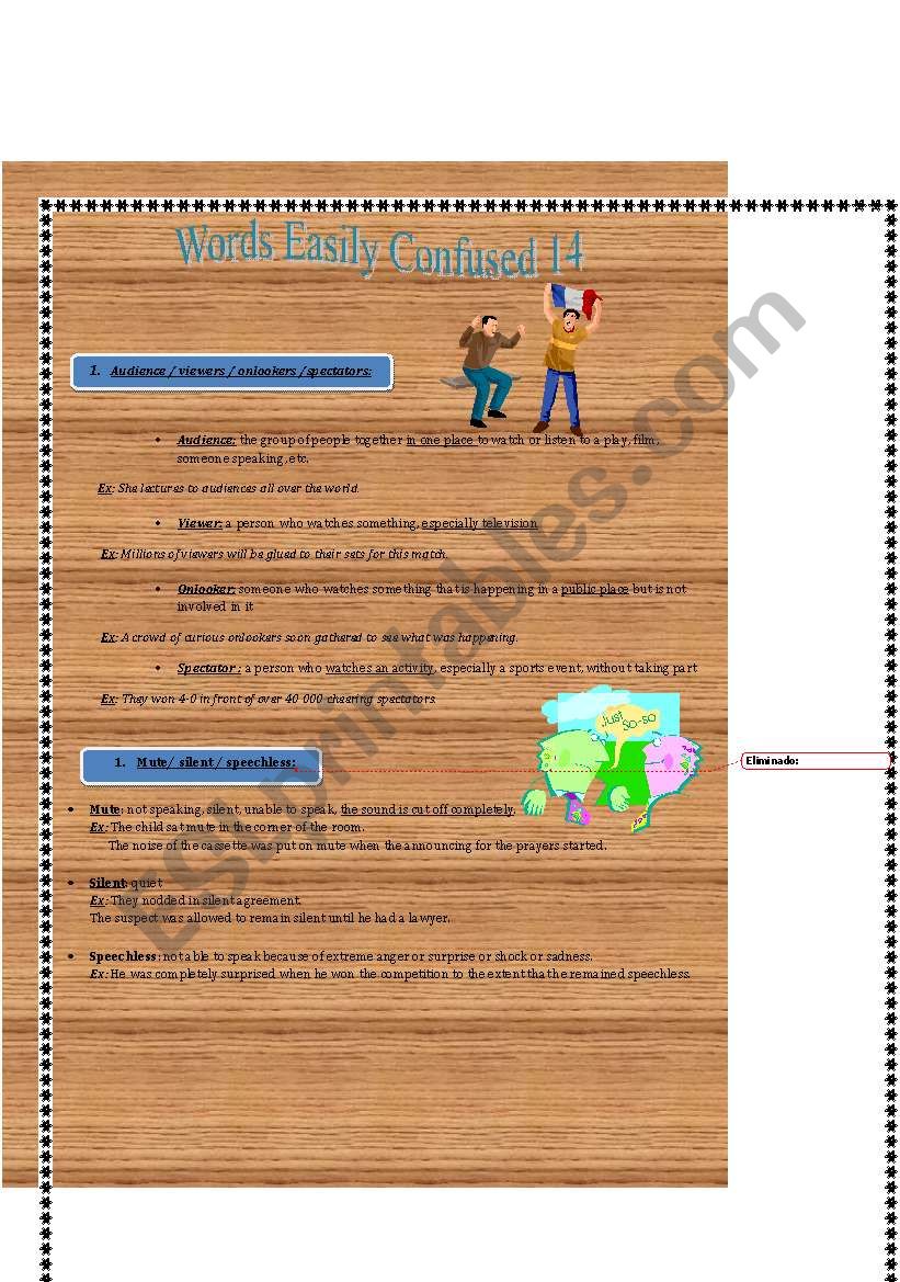 words easily confused 14 worksheet