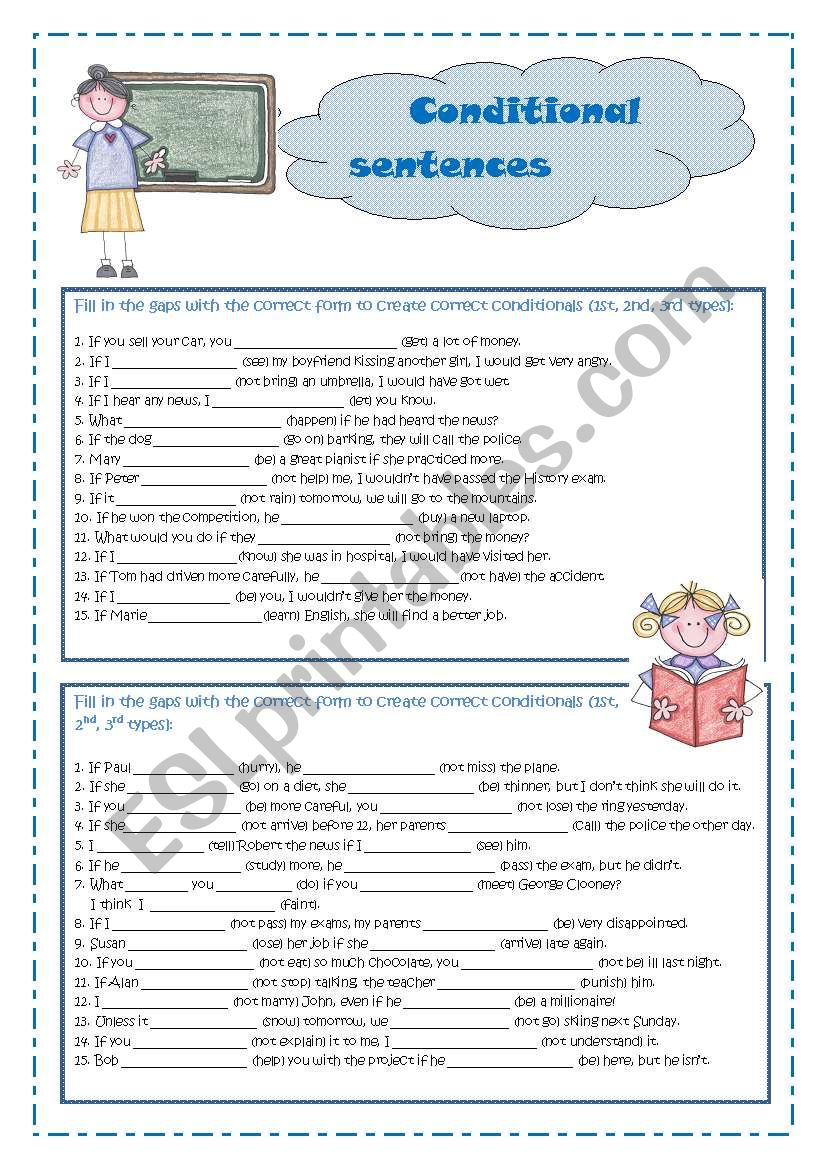 Conditional sentences worksheet