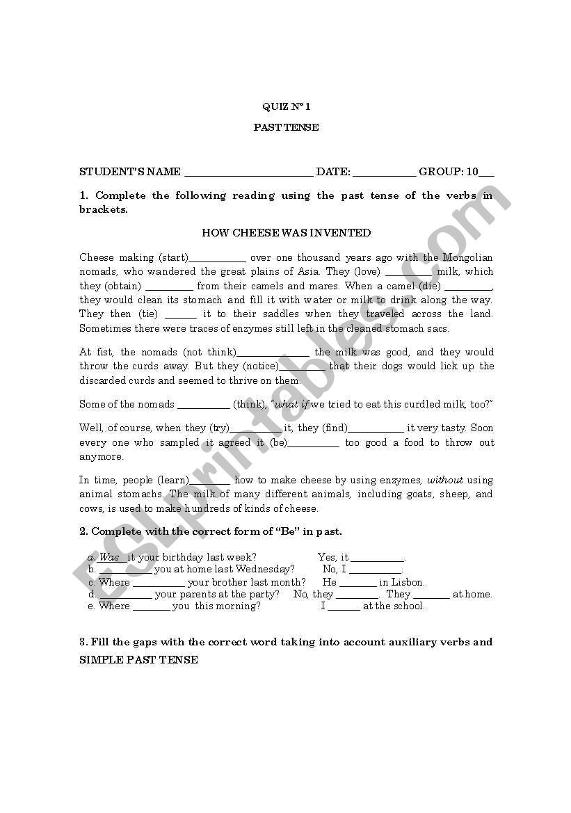 simple past tense activity worksheet