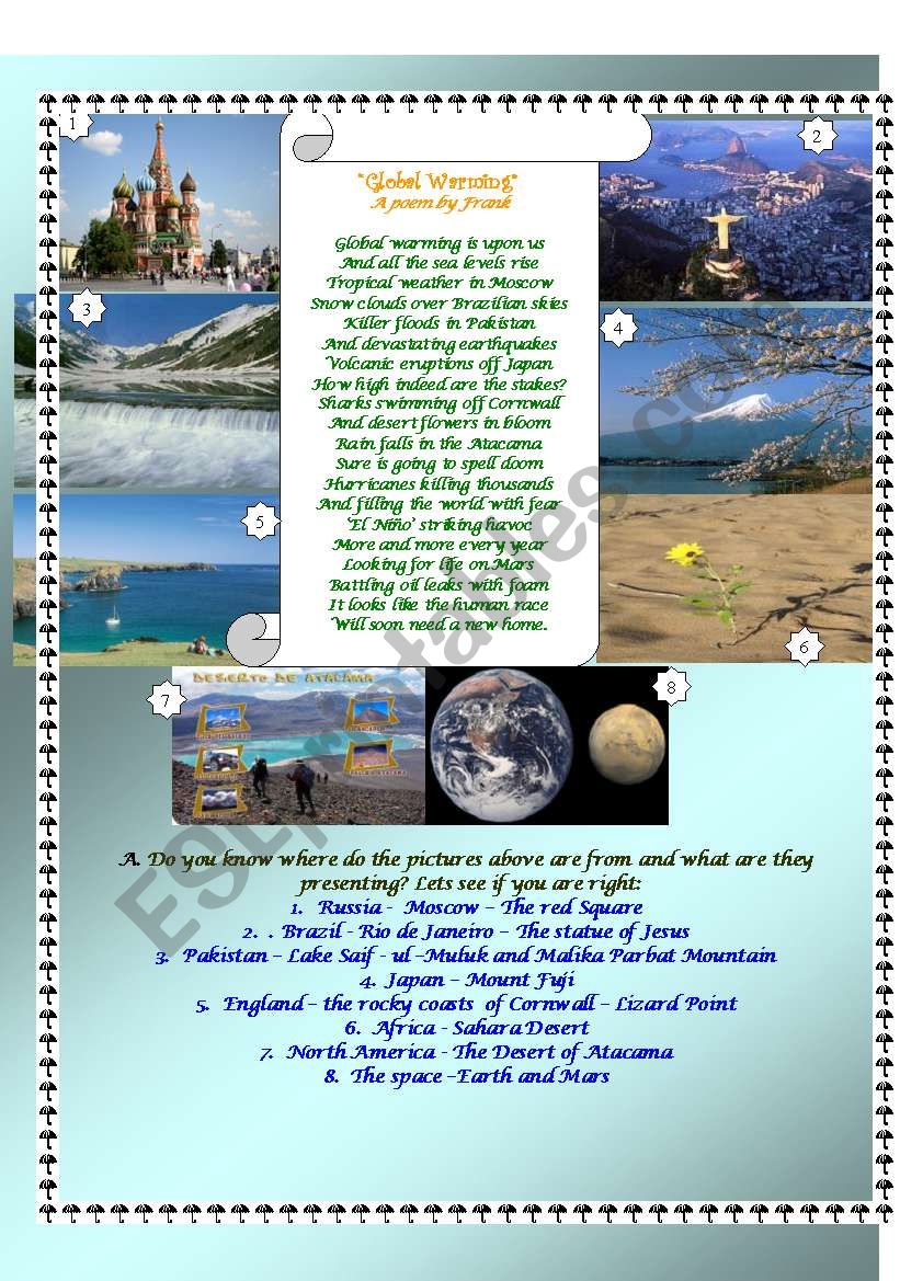 Global warming - based on FrankÂ´s poem