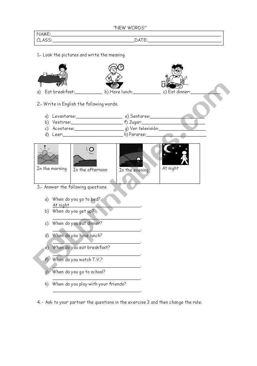 worksheet worksheet