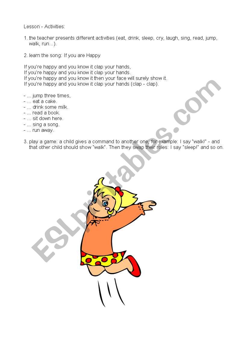 Actions worksheet