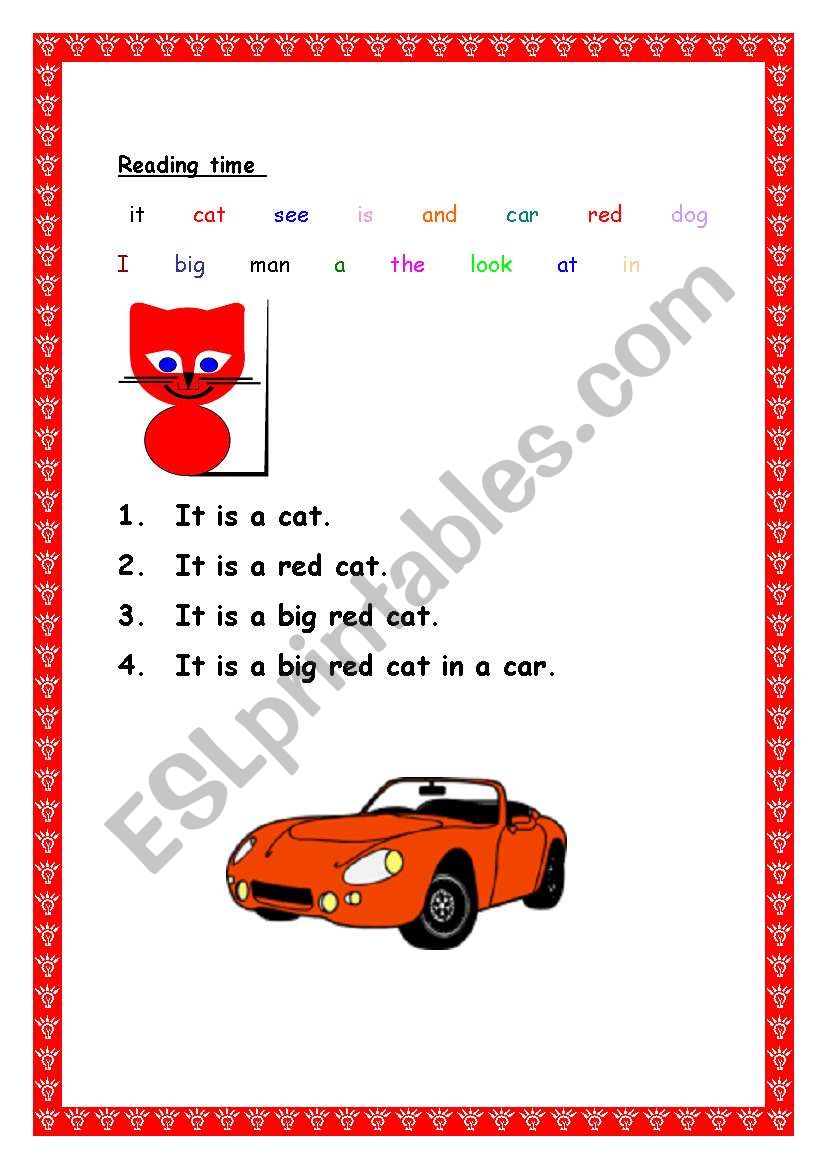 Reading time worksheet