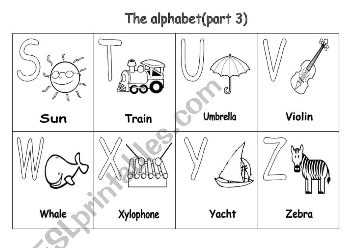 The alphabet 3 worksheet