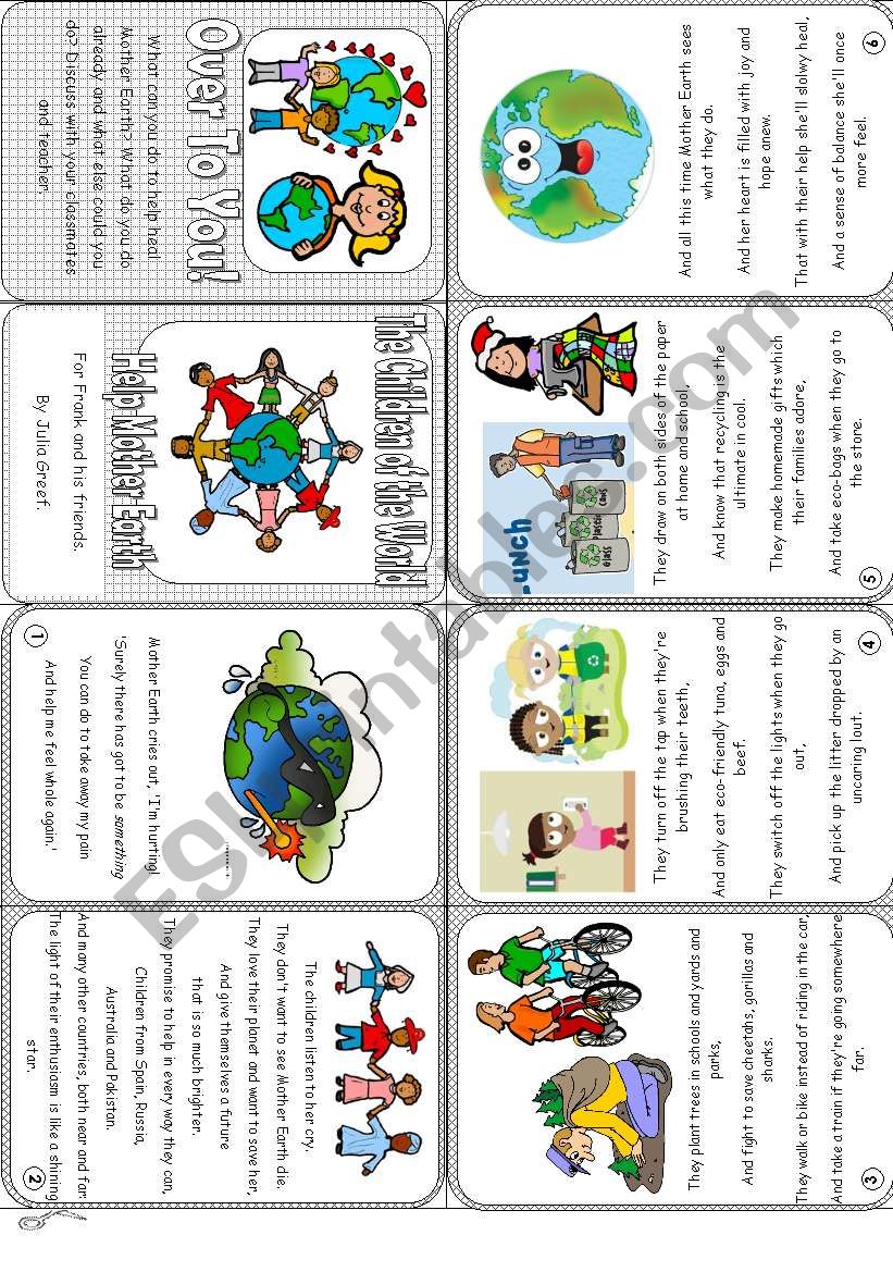 The Children of the World Help Mother Earth, Mini Book for the children of Pakistan.