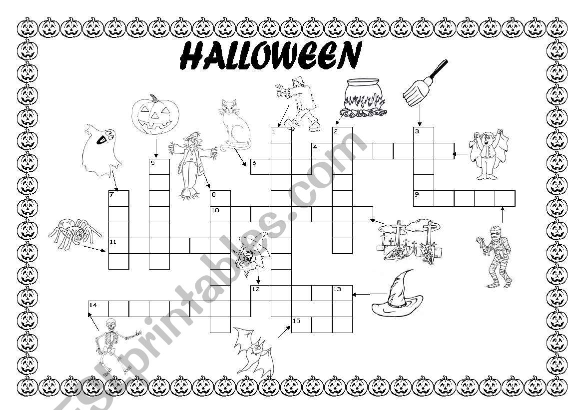 Halloween (puzzle) + KEY worksheet