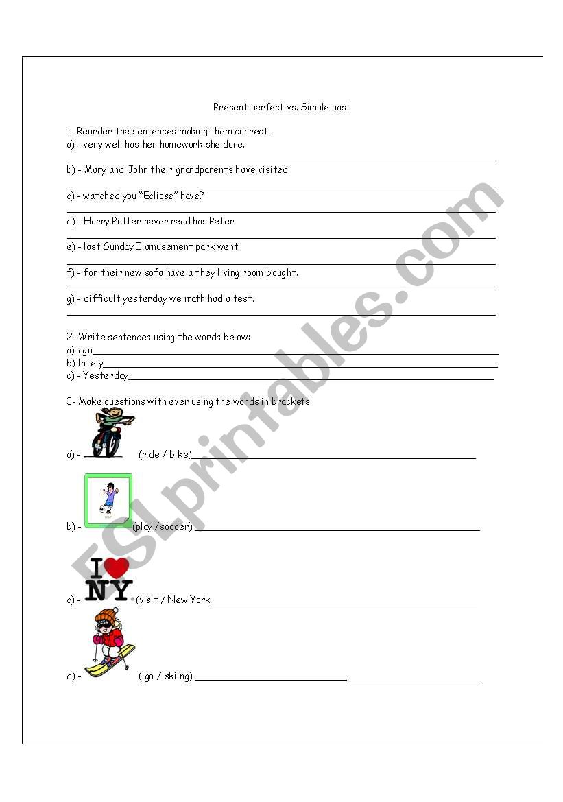 present perfect vs. simple past