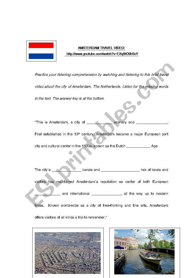 European cities listening activity- Amsterdam