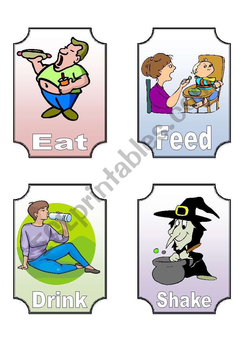 Action Verb Flashcards (3 of 12)
