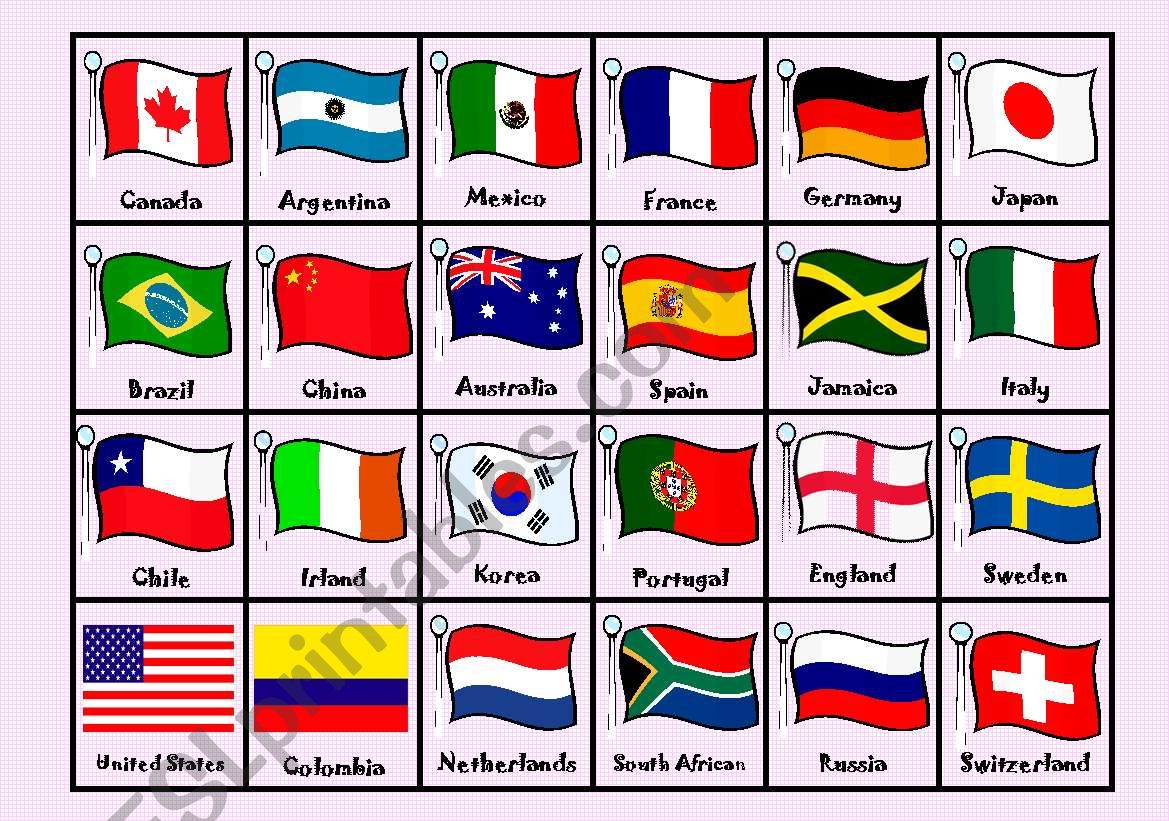 Bingo (countries) fully editable