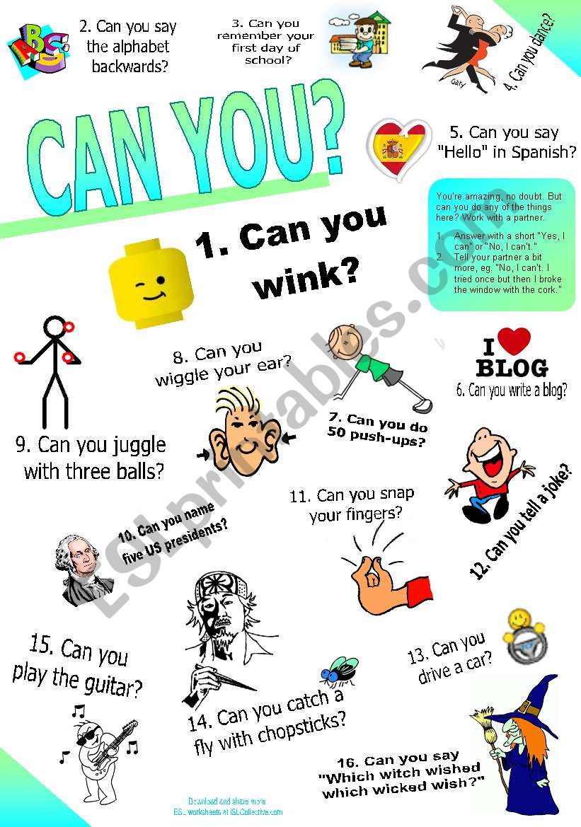 Can you? SET 2. (Ability: Questions & Answers)