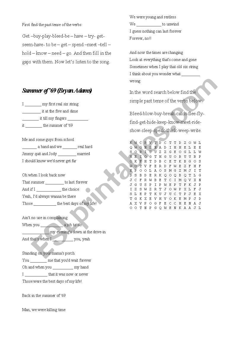 Easy Simple past....Regular and irregular verbs
