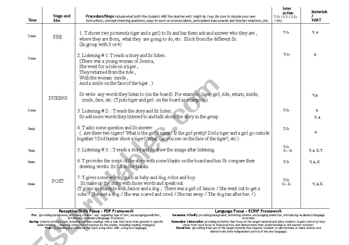 lesson plan worksheet