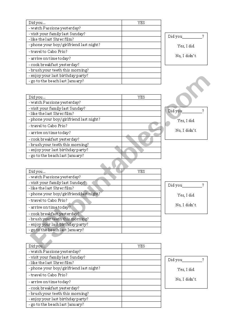 find someone who worksheet