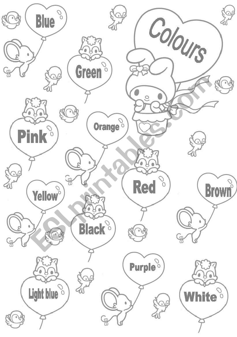 COLOURS worksheet