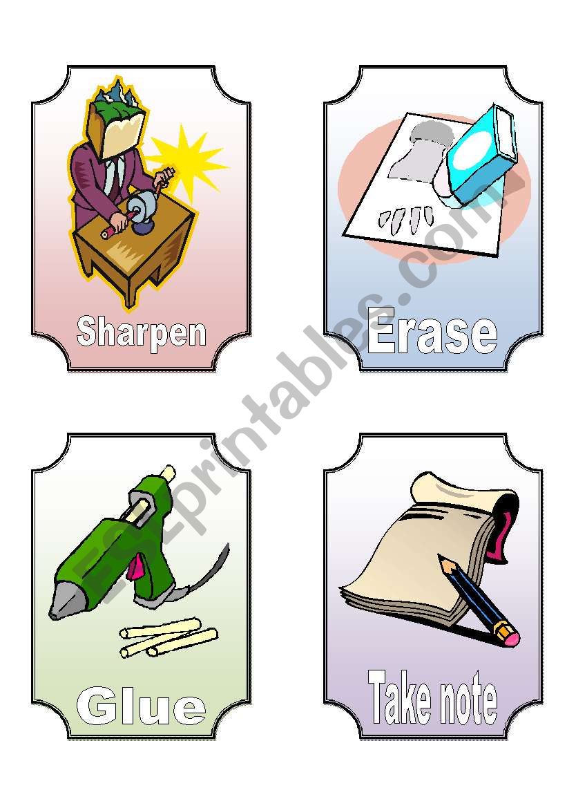 Action Verbs Flashcards (4 of 12)