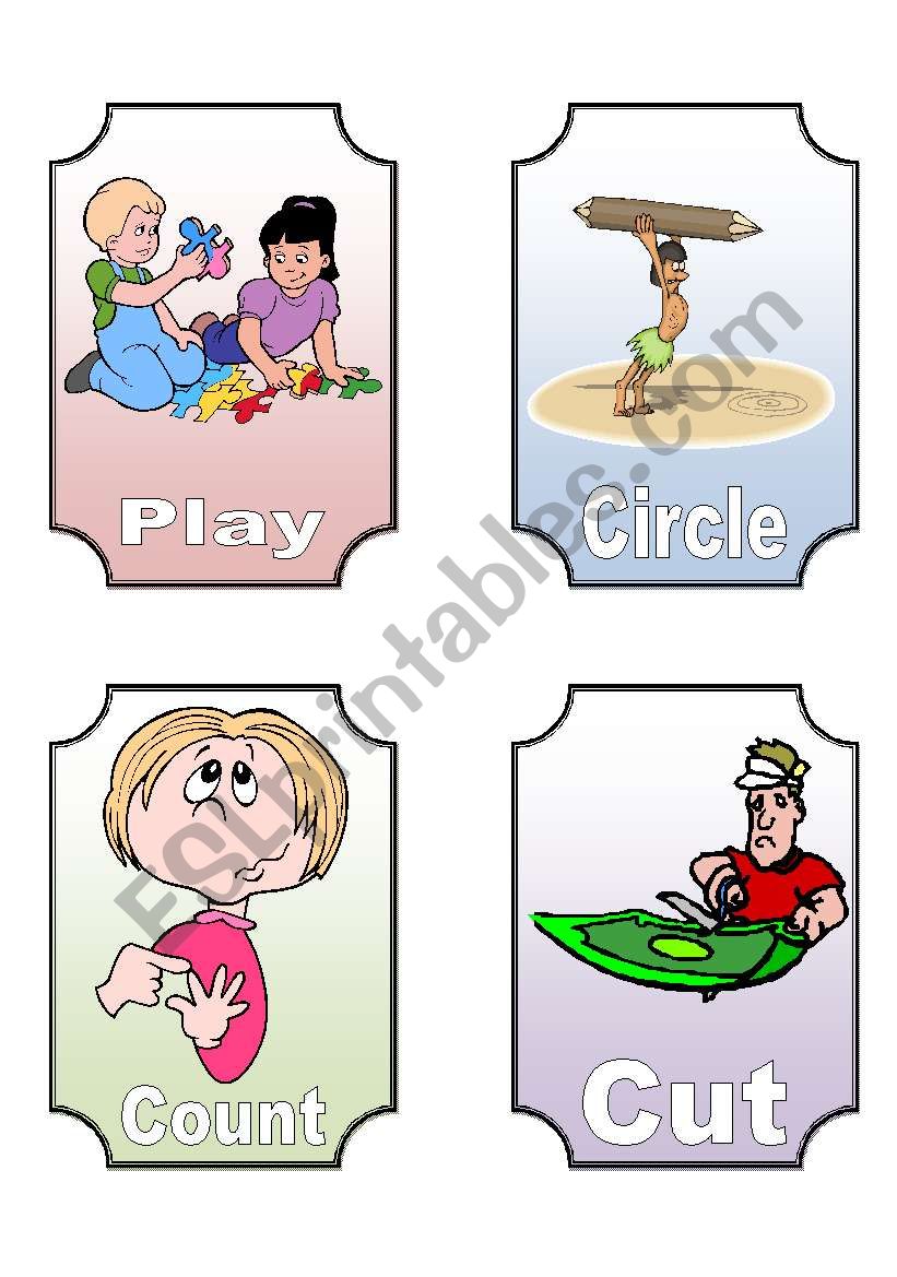 Action Verbs Flashcards (6 of 12)