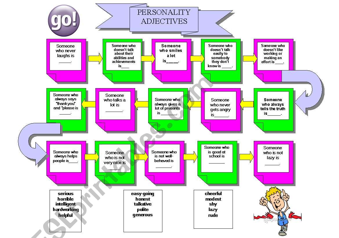 PERSONALITY ADJECTIVES worksheet