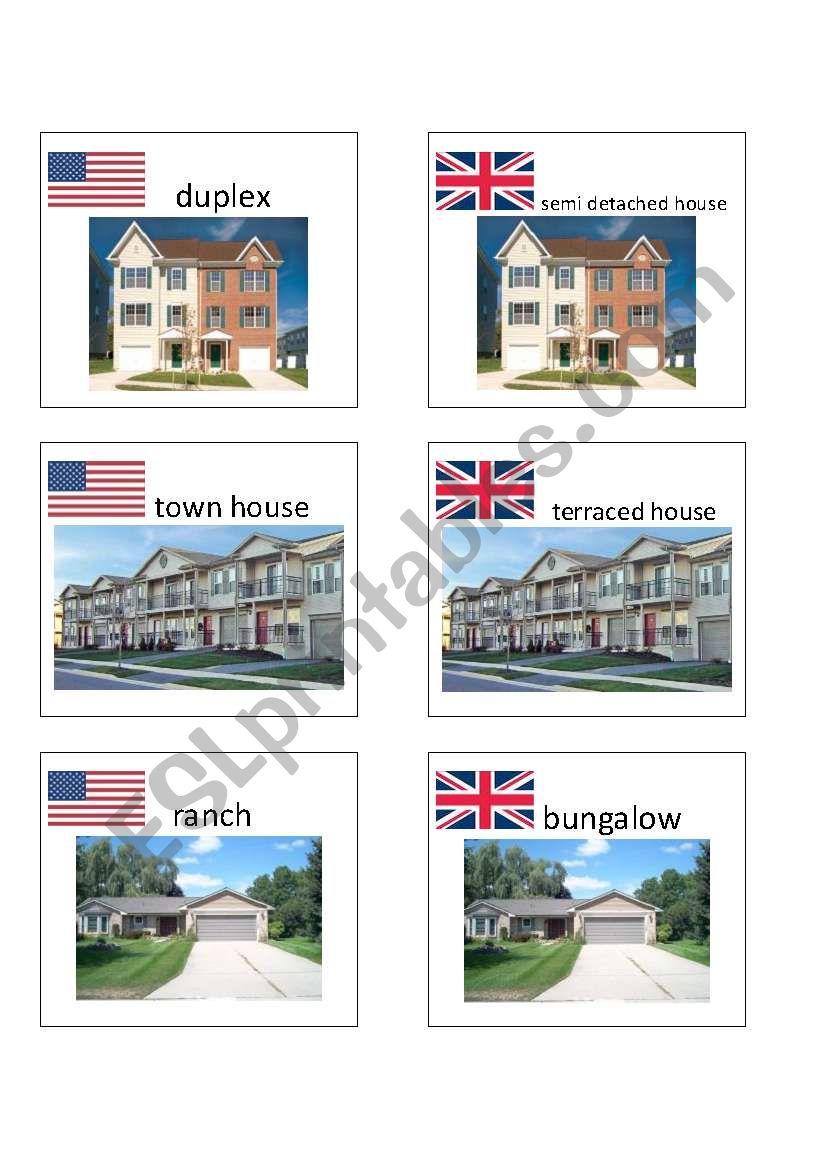 American / British English flashcards 3