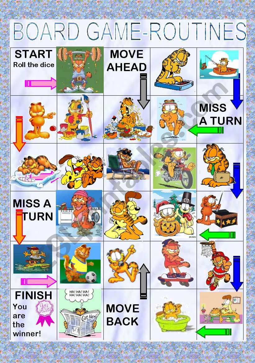 board-game-about-routines-esl-worksheet-by-genita