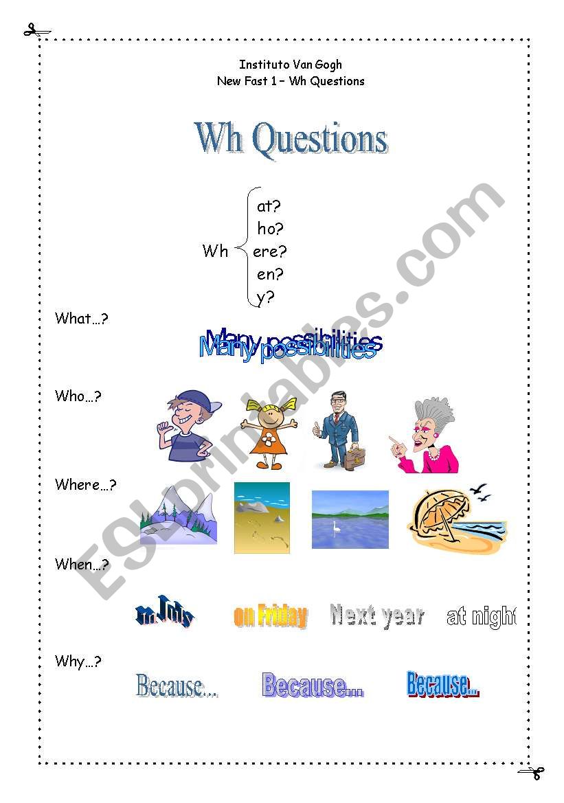 Wh questions worksheet