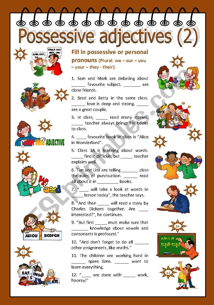 Possessive adjectives 2 worksheet