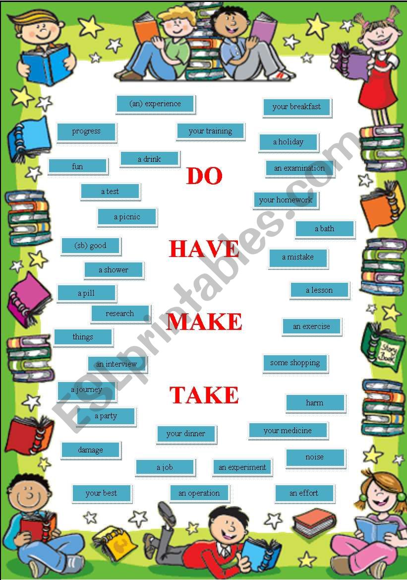 DO / HAVE / MAKE / TAKE worksheet