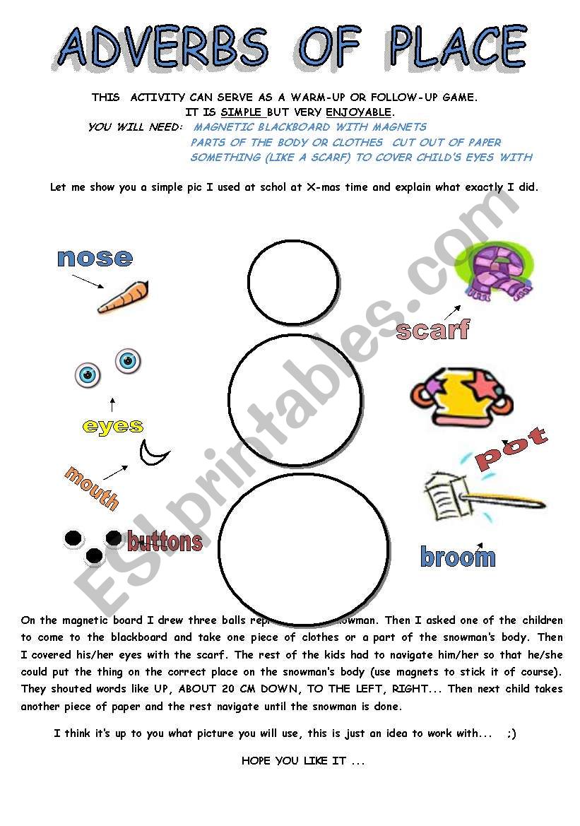 warm-up activity  worksheet