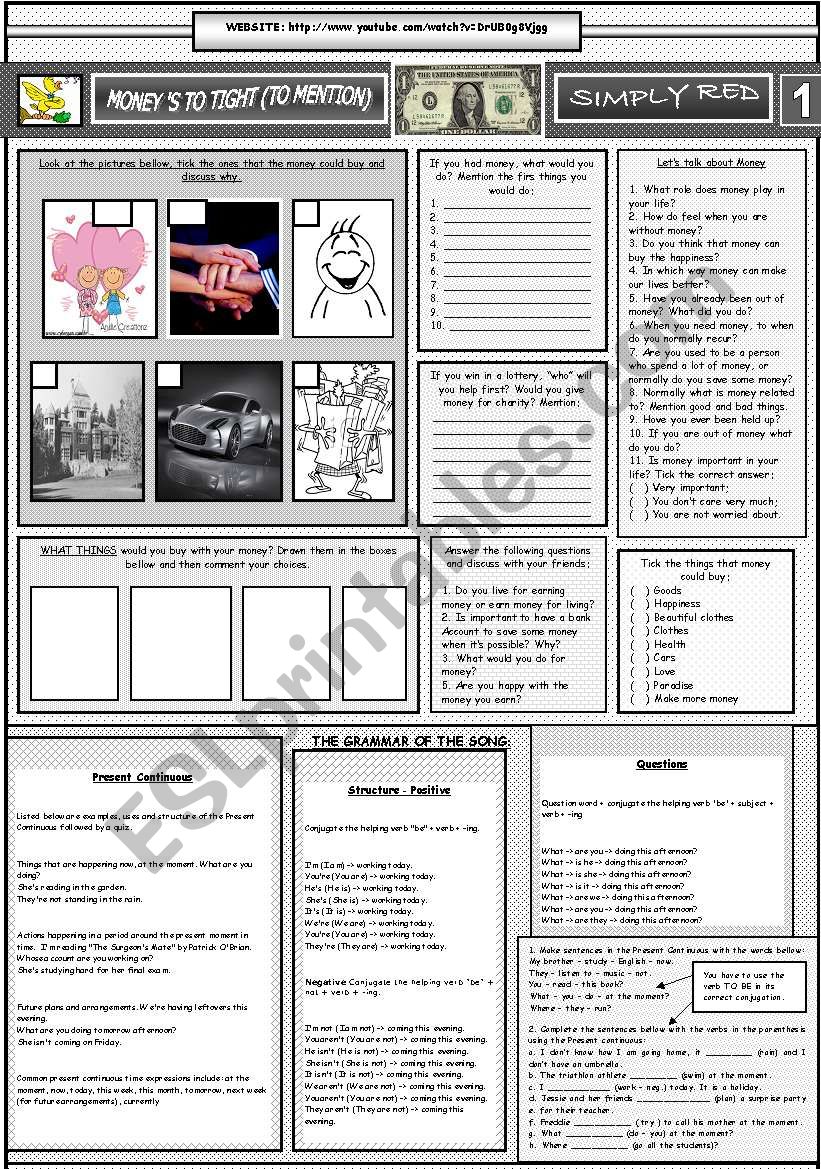 MONEYS TOO TIGHT TO MENTION - SIMPLY RED - PART 01 - FULLY EDITABLE AND CORRECTABLE