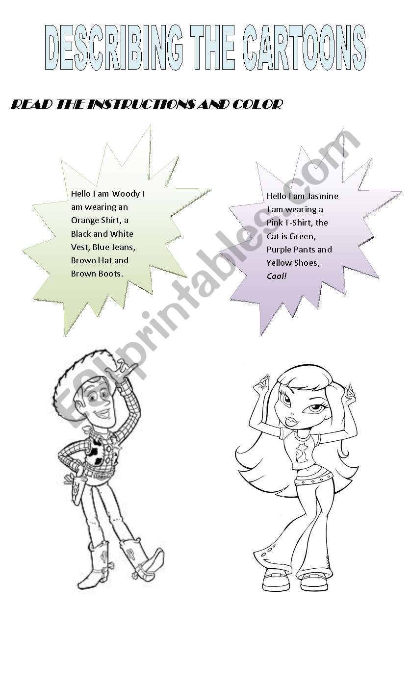 MY CARTOONS worksheet