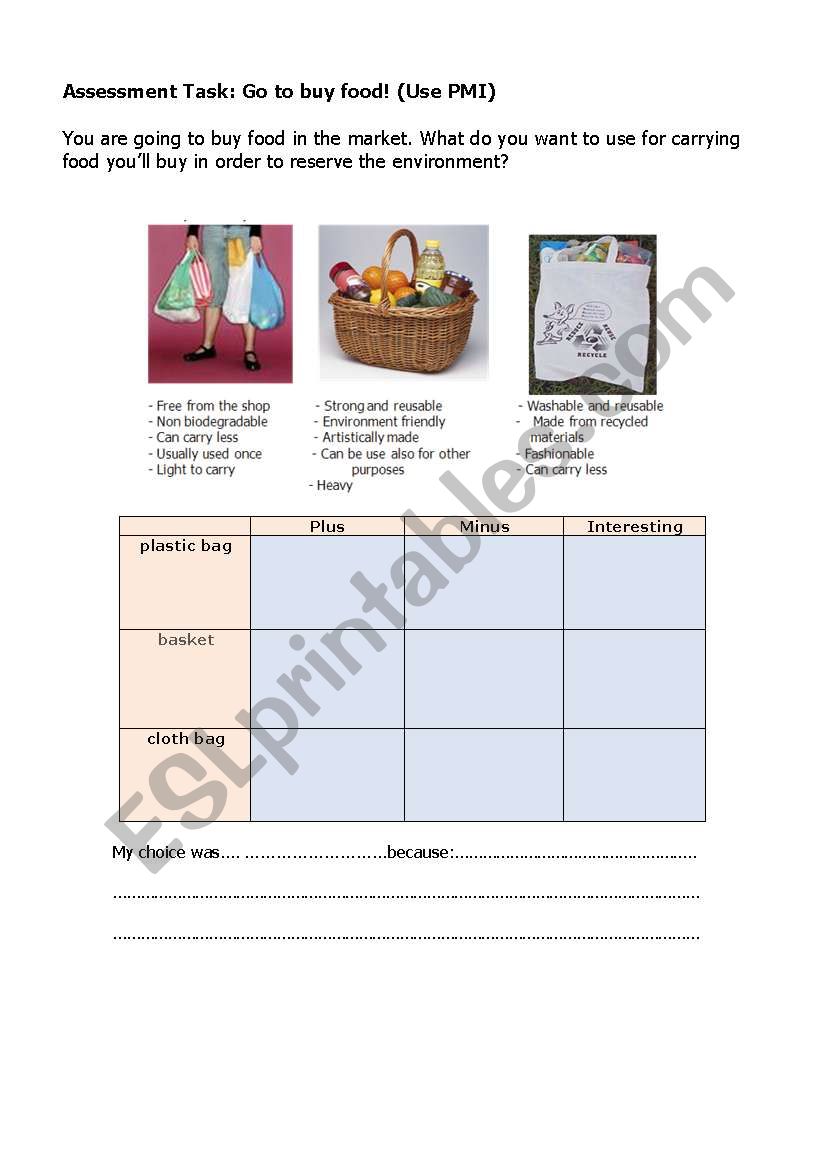  Go to buy food! worksheet