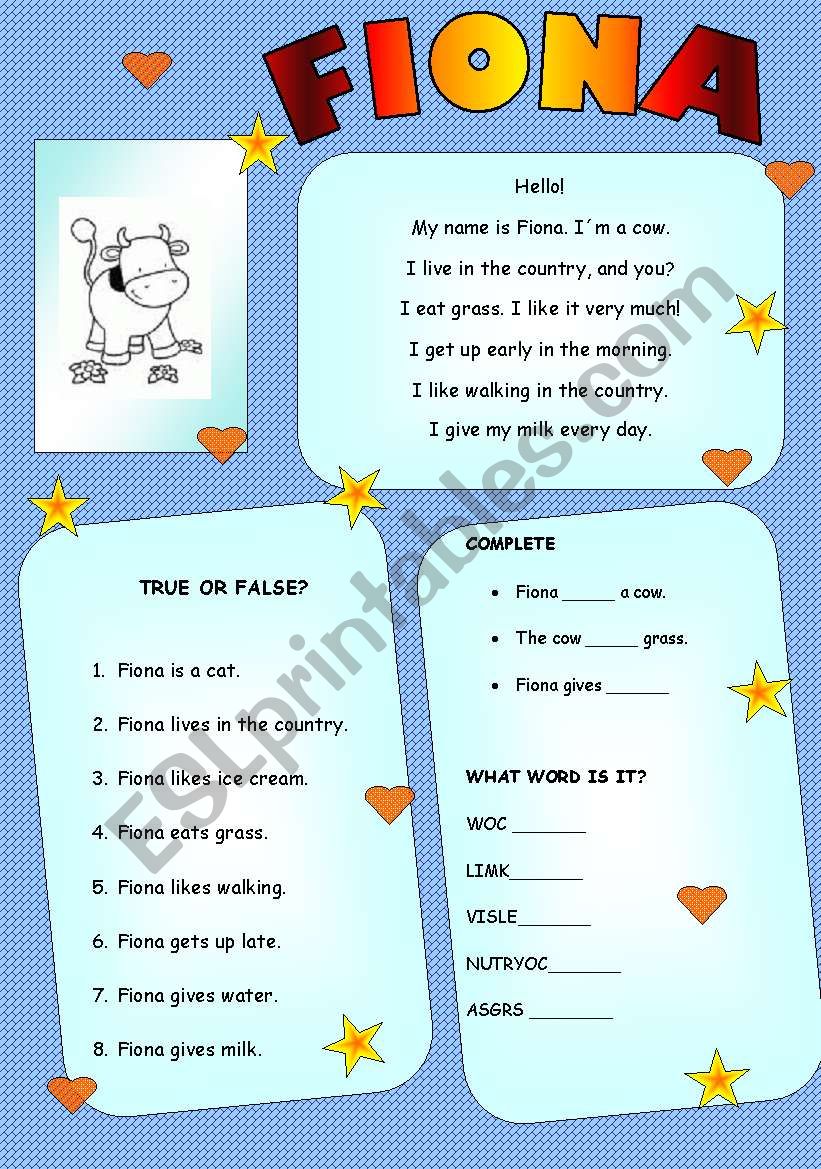 FIONA worksheet